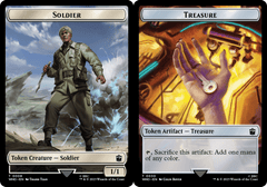 Soldier (0008) // Treasure (0030) Double-Sided Token - Foil